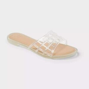 Women's Harbor Jelly Slide Sandals by A New Day | Clear Size 11 New With Tags